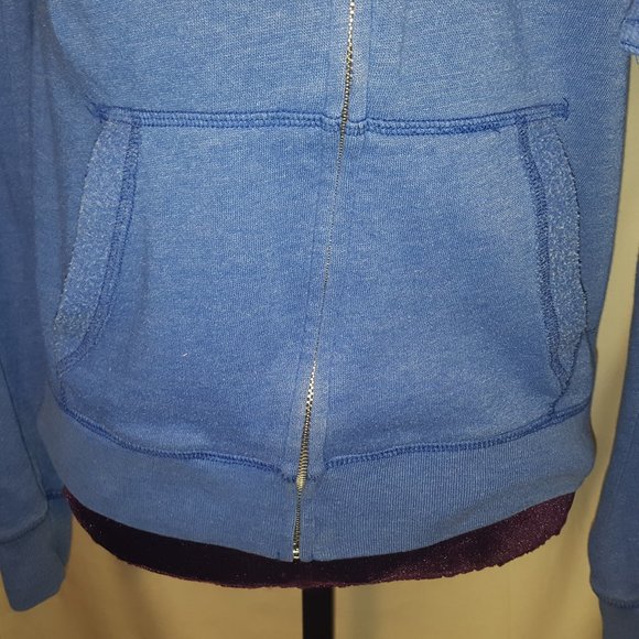 VICTORIA SECRET JACKET BLUE PINK SMALL ZIPPER - Picture 4 of 10